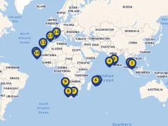 Mapa plavby