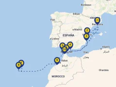Mapa plavby
